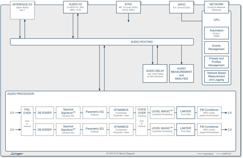 DAP*4 FLX Processing Block Diagram / Featured Licenses 